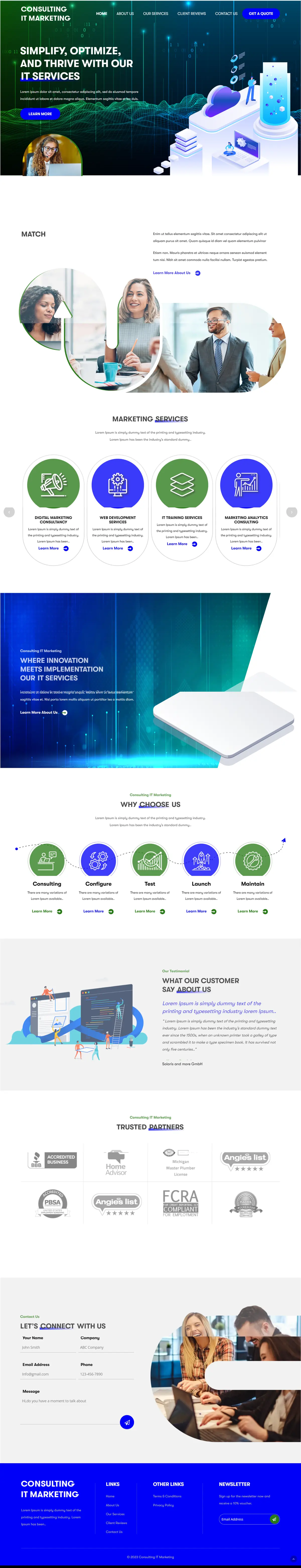 Consulting IT & Marketing website project by MyTechLancers