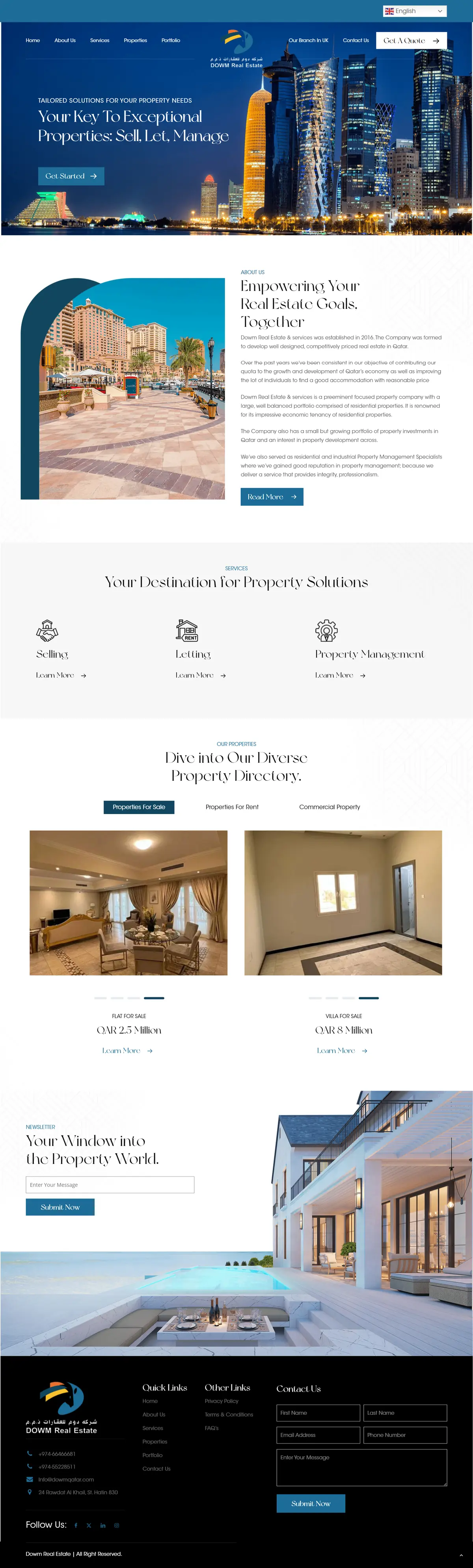 DOWM Real Estate website project by MyTechLancers