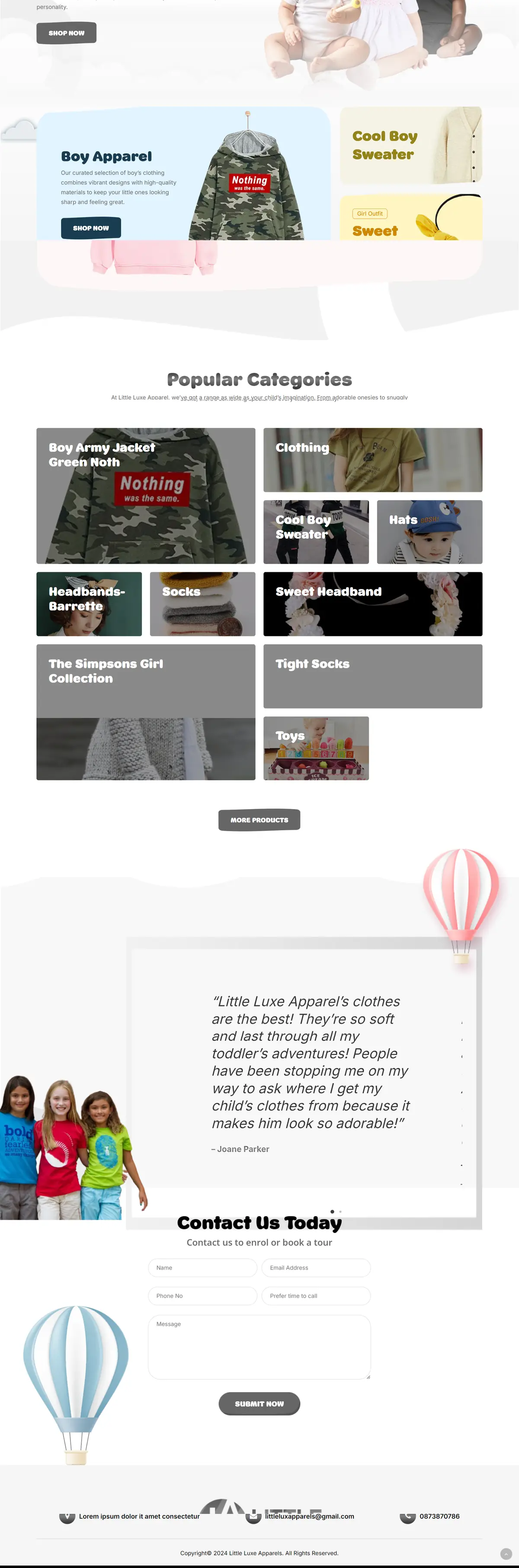 Little Luxe Apparels website project by MyTechLancers